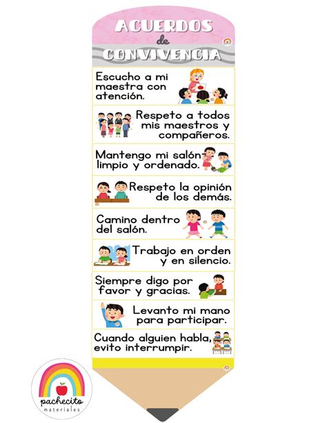 Lápiz con Acuerdos de Convivencia