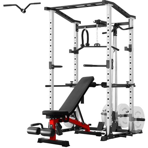 ER KANG Power Cage, 1200LBS Power Rack with LAT Pulldown, Multi ...