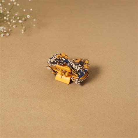 Yellow Handmade Women's Bow Hair Claw Clip