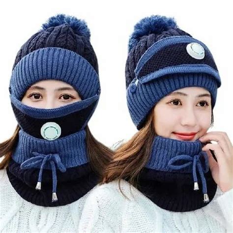 Winter Cap - PinKit Womens Winter Beanie Hat Scarf Set Warm Fuzzy Knit ...