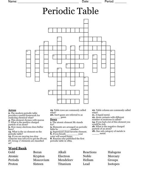 Negatively Charged Particles Crossword - prntbl.concejomunicipaldechinu ...