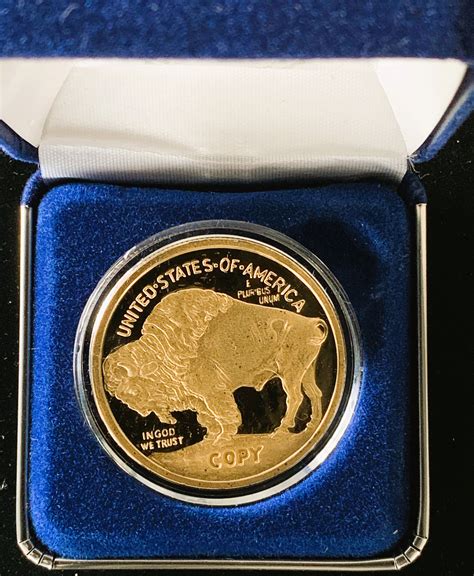2009 BUFFALO $50 DOLLAR GOLD REPLICA COIN IN CAPSULE, CASE | Property Room