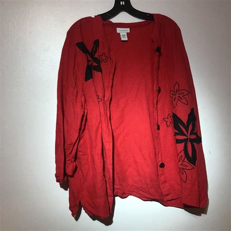 cute red oversized cardigan ! great for summer time... - Depop