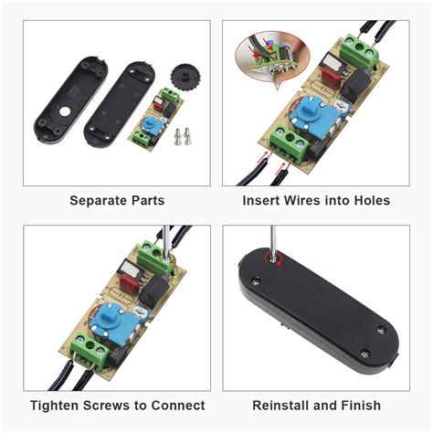 Rotary Dimmer Switch with Screwdriver for Table/Floor Lamp LED ...