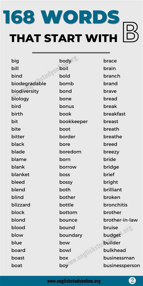 Verb Words That Start With B at Gordon Glazer blog
