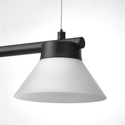 SAMBORD pendant lamp with 3 lamps, black/white - IKEA