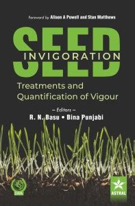 Seed Invigoration: Treatments and Quantification of Vigour: Buy Seed ...