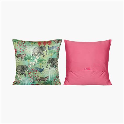 Buy INDIA CIRCUS Bougainvillea Delights Set of 5 Cushion Covers - 40.64 ...