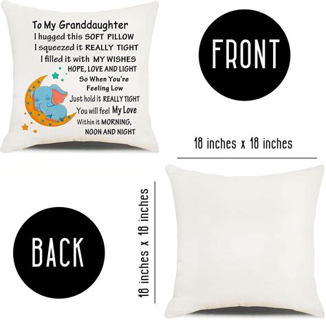 Hardeson Fundas de almohada con texto en inglés «To My Granddaughter ...