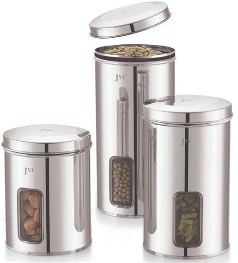 JVL Trendy Window Canister Storage Boxes | Dry Storage