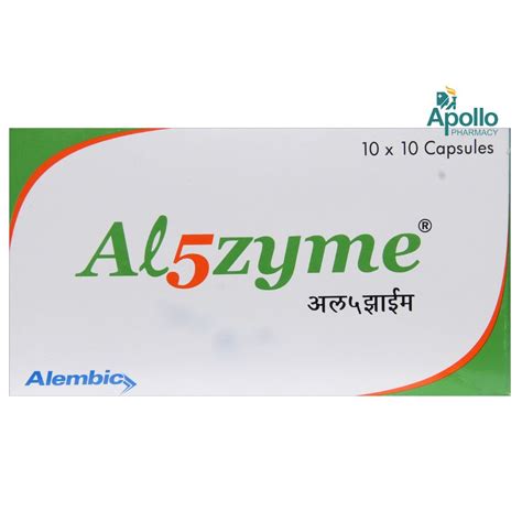 Al5Zyme Capsule 10's Price, Uses, Side Effects, Composition - Apollo ...