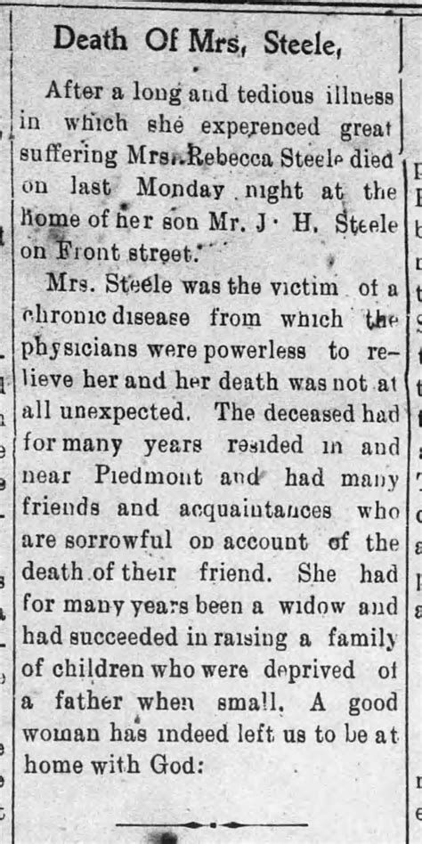 Rebecca Elizabeth Woolf Steele (1841-1901) - Memorial Find a Grave