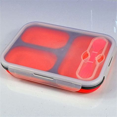 Buy Stylish Silicon Lunch Box/Silicon Collapsible Meal Kit / 3 ...