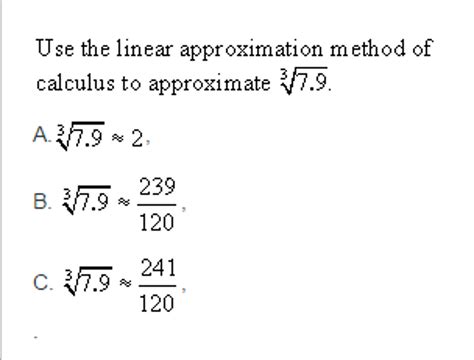 Image result for Linear Approximation Examples Calculus 1