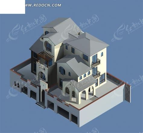 独栋别墅 - 3dmax模型下载-3dmax模型库-3dmax模型免费下载-3D模型模型库-3D模型中文网