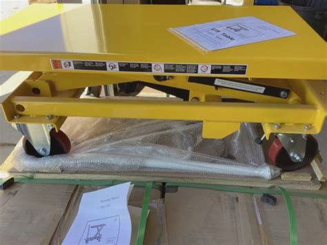 BS-50 Mobile Hydraulic Scissor Lift Table, 39" x 20" Platform, 1100 Lb ...