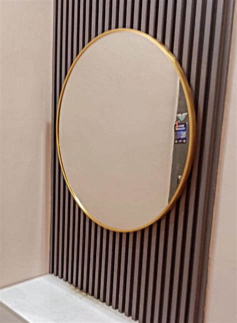 Gold Aluminium Round Framed Mirror – Mirrorwalla