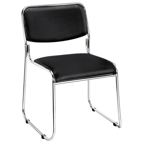 Visitor Chair in Stainless Steel Frame with Cushion Seat