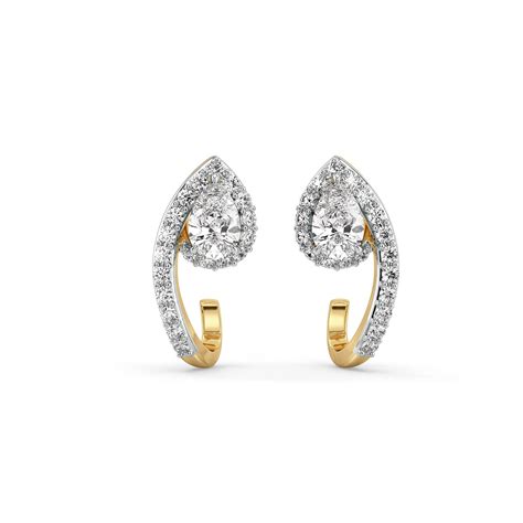 Pear Sparkle Lab Grown Diamond Earrings | IGI Certified Diamonds in 9KT ...