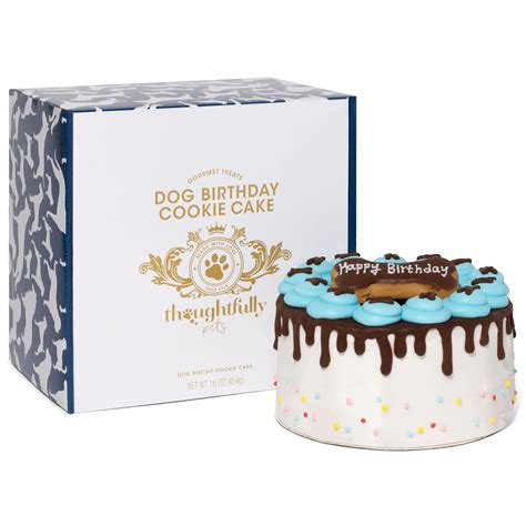 Buy Thoughtfully Pets, Boy Dog Birthday Cookie Cake, Ginger Flavored ...