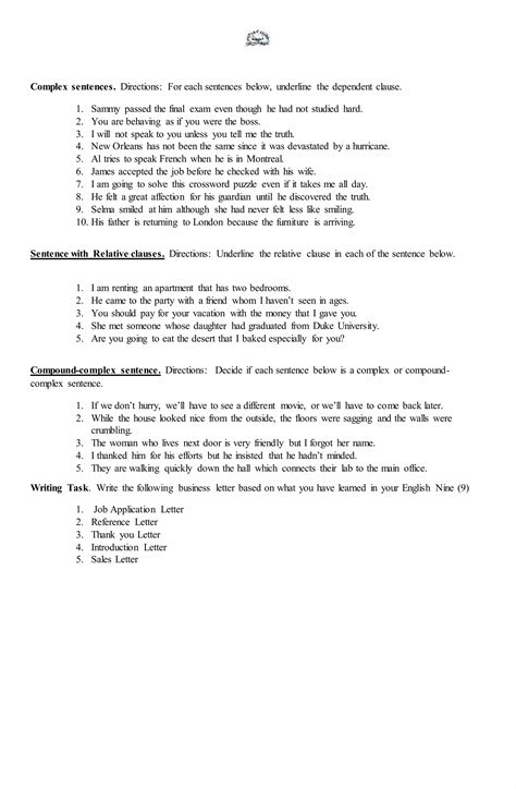 Grade 9 english TEST | DOCX