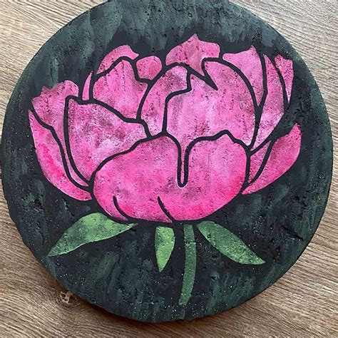 Buy 4inch Flower Stencils for Painting Peony Stencils Reusable Flowers ...