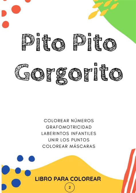 Buy Pito Pito Gorgorito: LIBRO PARA COLOREAR 2: colorear números ...