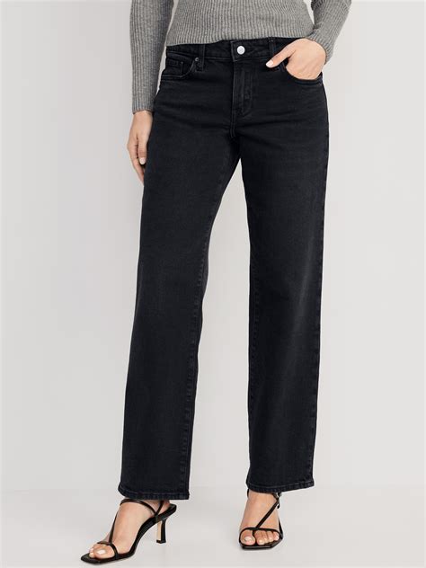 Low-Rise OG Loose Black Jeans | Old Navy
