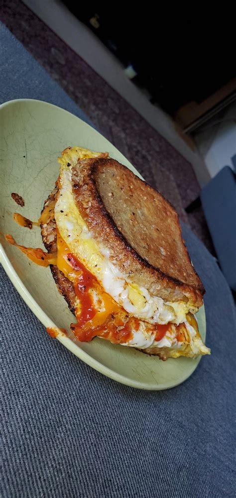 Fried Egg Sandwich Ketchup
