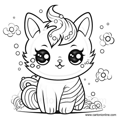 Unicorn Kitty Coloring Sheet