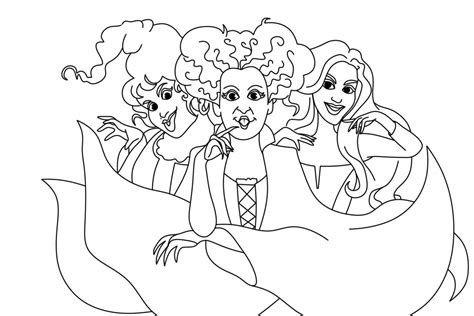 Free Hocus Pocus Coloring Page (Printable)