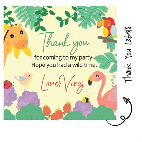 Buy Thank you Labels for Return gifts – Popup Kids