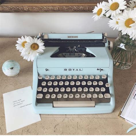 Royal Typewriter | Vintage Typewriter | Writer Aesthetic | Writers Desk | Pastel Typewriter ...
