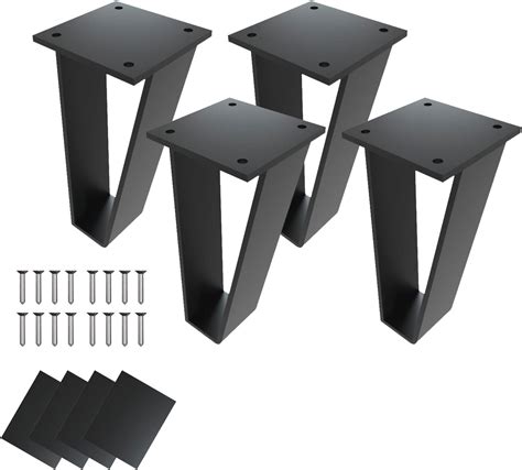 Amazon.com: Orgerphy 6 inch Black Bench Legs Set of 4| Triangle-Shape ...