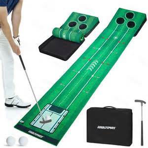 Amazon.com : New Portable Golf Putting Mat-Putting Green Indoor+Putting ...
