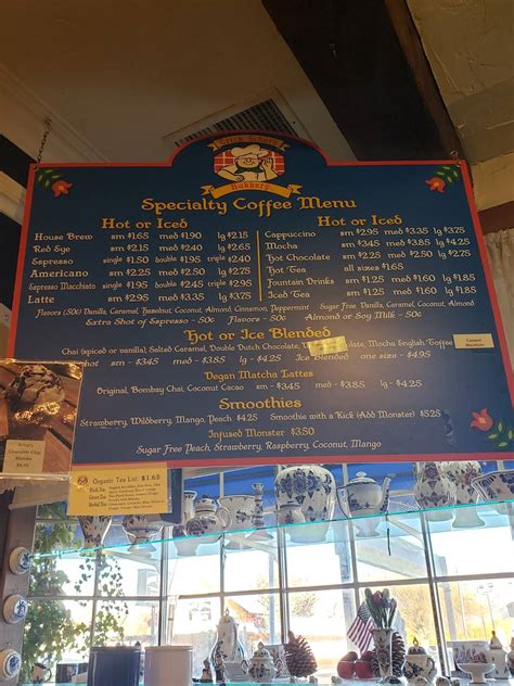 Menu at Erick Schat's Bakery, Bishop