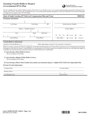 Incoming Transfer/Rollover Request Form - Blank Fillable Template ...
