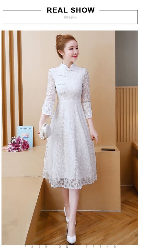 チャイナドレス レース 卒業パーティー 同窓会 結婚式 ドレス ワンピース MIM-44 | dress_sugar_moon