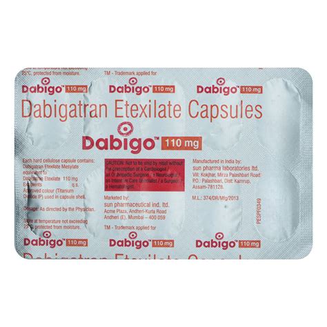 Dabigo 110 mg Capsule | Uses, Side Effects, Price | Apollo Pharmacy
