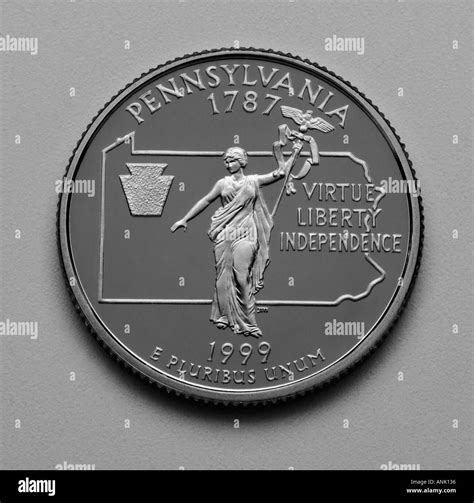 Pennsylvania State quarter 1999 Stock Photo - Alamy