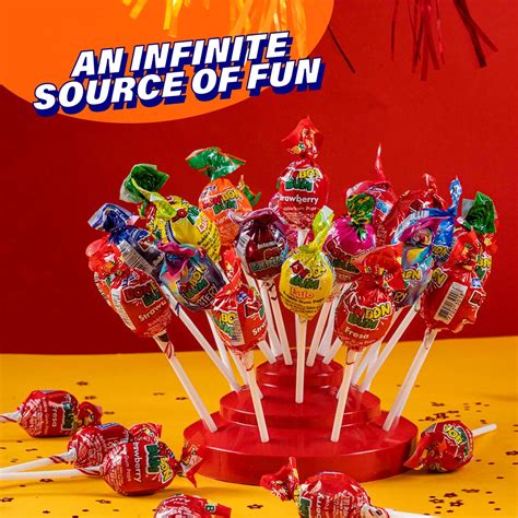Buy Colombina Bon Bon Bum Lollipops w/Bubble Gum Center Assorted Jar ...