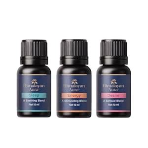 Himalayan Aura Lavender Essential Oil Blend Set for Sleep, Energy, and ...
