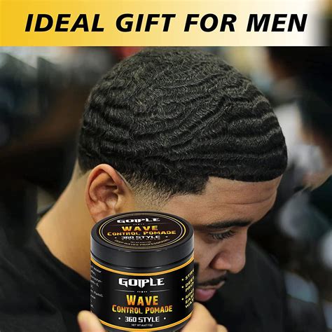 Natural Wave Pomade for Men - Strong Hold, Easy Wash, 360 Wave Training ...