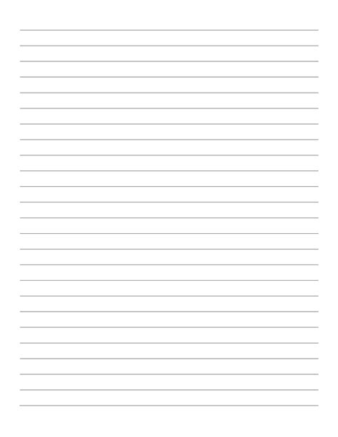 Printable Wide Lined Paper