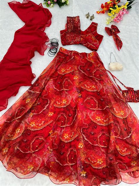 Organza Lehenga Choli– Label Manali