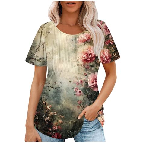 Cilsoka Floral Shirts for Women 2025 Womens Tank Tops Long Oversized ...