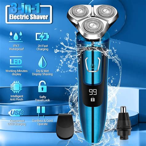 Amazon.com: iwoole Electric Razor for Men, Mens Electric Shavers Wet ...