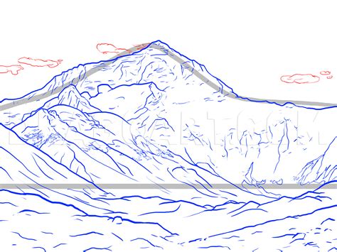 How To Draw Mount Everest, Drawing, Step by Step, by MichaelY - DragoArt