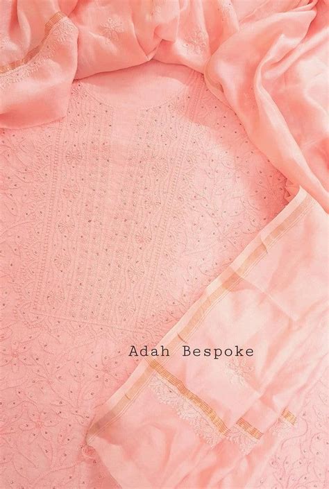 Chikankari Chanderi Silk Suits ( Kurta & Dupatta )