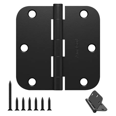 AmzGod Door Hinges Matte Black - 3 Pack Black Door Hinges 3.5 Inch ...